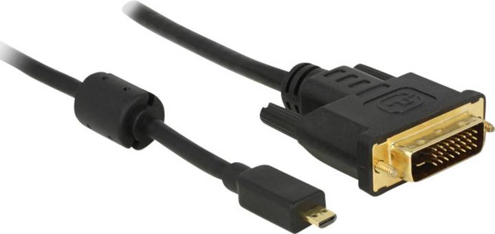 Delock micro HDMI (Typ D) — DVI (1 m, HDMI, DVI)