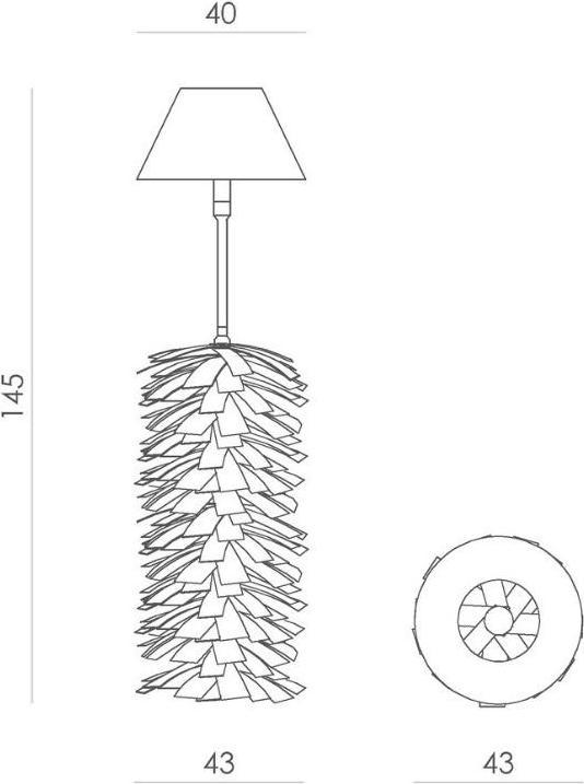 Image du produit Gie El LGH0243 - Lampadaire en bois SHINGLE big