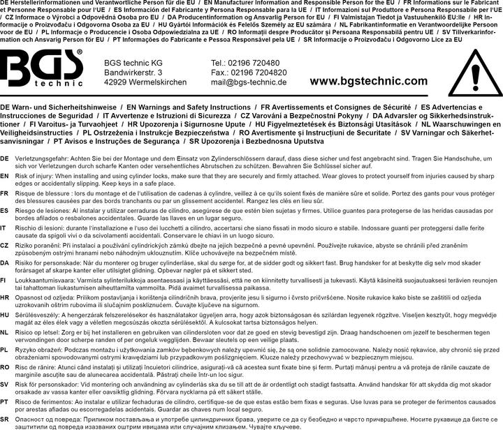 Produktbild BGS Sicherheits-Türzylinder (Drehknopfzylinder)