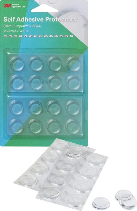 Actual product image 3M Bumpon (Stop dampers, 16 Piece)