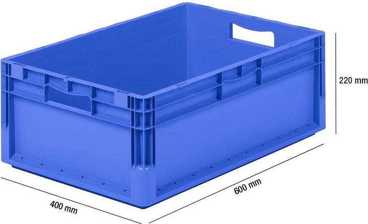 Produktbild Schäfer Shop Euro Box Leichtbehälter ELB 6220, aus PP, Inhalt 43,7 L, ohne Deckel (43.70 l)