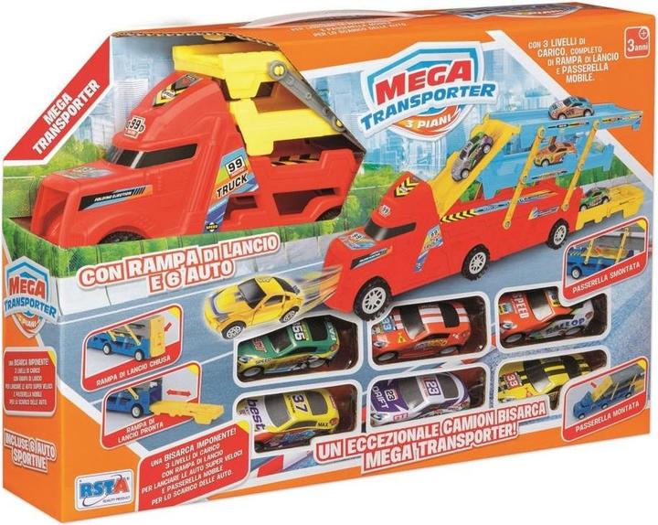 Produktbild Rs Toys Mega Transporter Truck With 6 Metal Cars