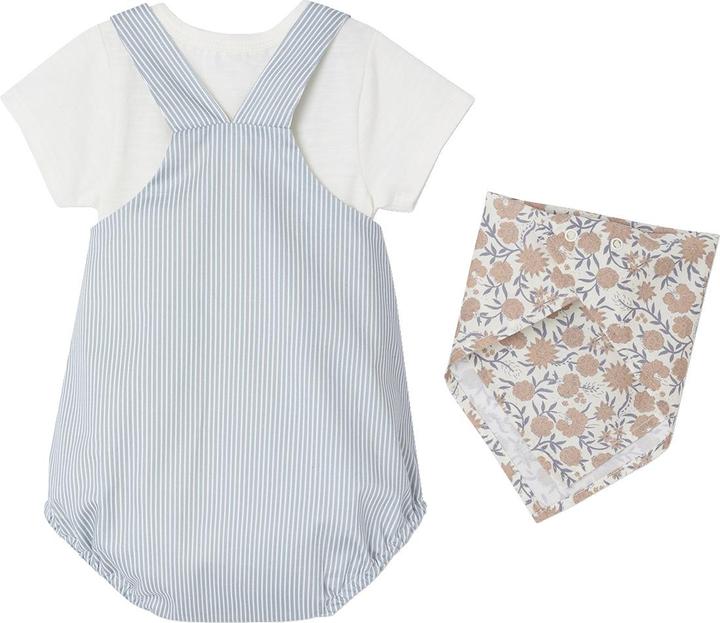 Image du produit Vertbaudet Baby-Set: Kurzoverall, Body & Halstuch (62)
