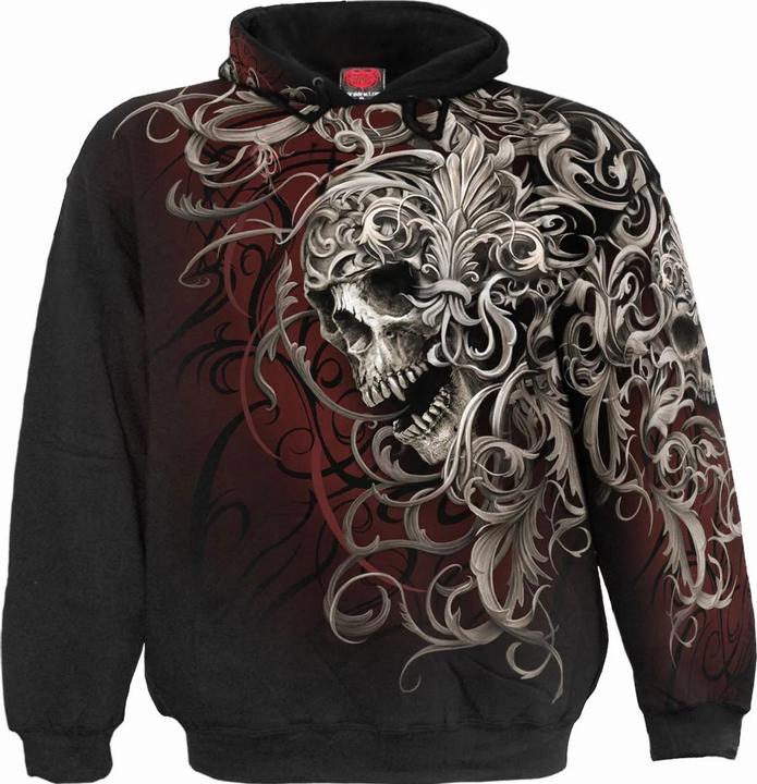 Spiral Skull Shoulder Wrap Kapuzenpullover (S)