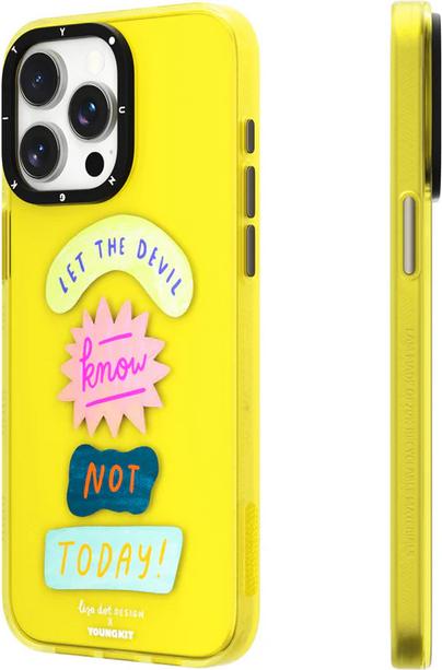 Image du produit Youngkit Coque @LisadotDesign Positive Quotes Case Let the Devil know (Apple iPhone 15)