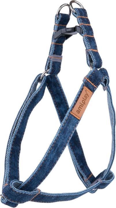 Produktbild amiplay HARNESS ADJU DENIM M 30/55X1.5CM NAVYBLU (30, 31, 32, 33, 34, 35, 36, 37, 38, 39, 40, 41, 42, 43, 44, 45, 46, 47, 48, 49, 50, 52, 54, Hund)