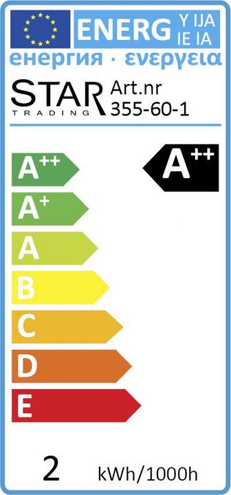 Energy Label Star Trading Soft Glow (E14, 1 W, 100 lm, 1 x, G)