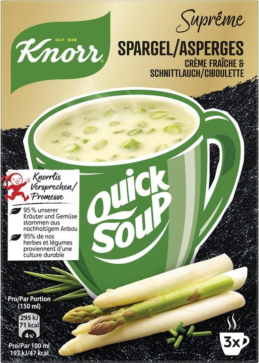 Image du produit Knorr Suprême quick soup Asperges à la crème fraîche et à la ciboulette, soupe vite préparée