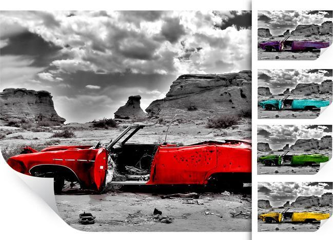 Produktbild Trenddeko Roter Cadillac (30 x 20 cm)