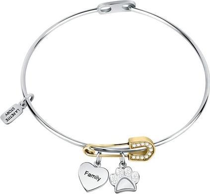 La Petite Story Elegant solid bracelet Dog & Kitty LPS05ASF11 (L)