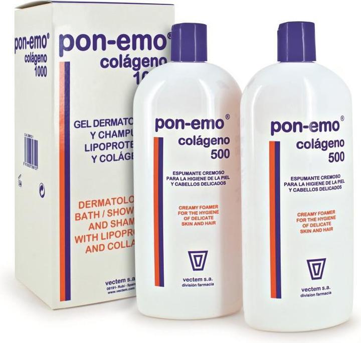 Actual product image Vectem Emo Pon Collagen Gel Shampoo 1000ml (1000 ml, Liquid shampoo)