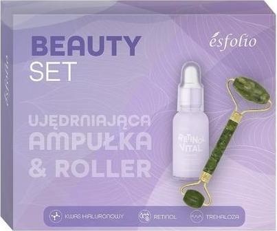 Immagine prodotto Esfolio SET ujędrnijąca ampoułka do twarzy 30ml + Jadeit roller do twarzy (30 ml)