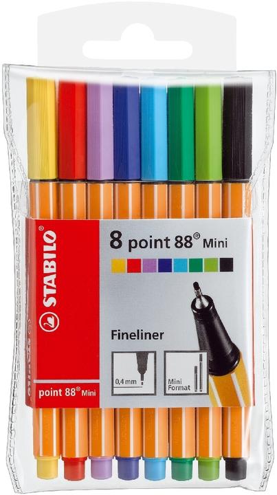 Immagine prodotto STABILO Point Mini Fineliner 8 colori in bustina (134984) (Ordinati, 8 x)