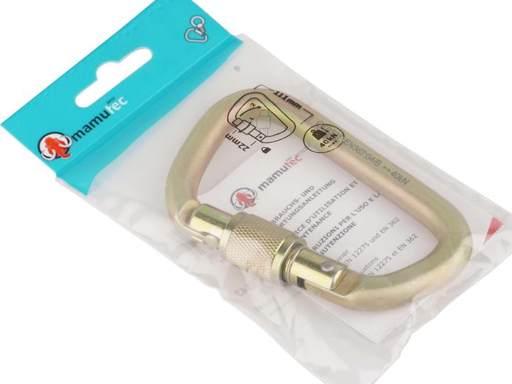 Produktbild Mamutec Stahl Karabiner mit Sicherung 111 mm