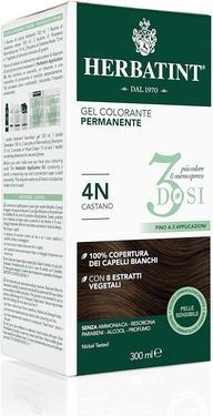 Produktbild Herbatint Permanentes Gel Haarfarbe Naturbraun 4n 3 Dosen 300ml (4N Kastanienbraun)