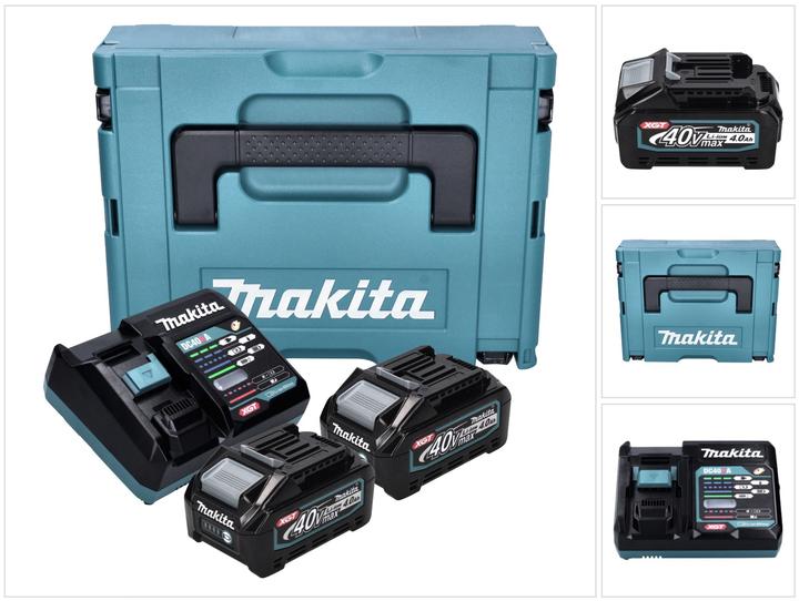 1x MAKPAC size 1 (395 x 295 x 110 mm), 2x BL4040 battery (4.0 Ah / 144 Wh), 1x DC40RA quick charger