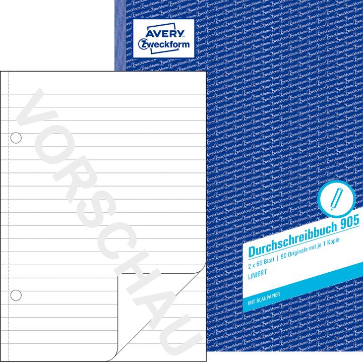 Produktbild Avery Durchschreibbuch (A4, Blanko, Weicher Einband)