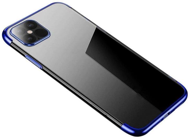Productafbeelding Hurtel Heldere kleur behuizing Gel TPU galvaniseren frame Cover voor Samsung Galaxy A22 4G blauw (Samsung Galaxy A22)