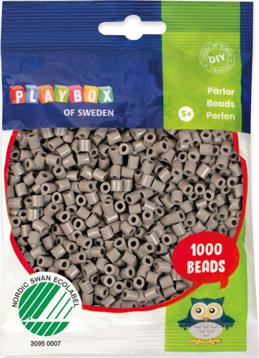 Produktbild Playbox Bügelperlen - Grau 1000St.