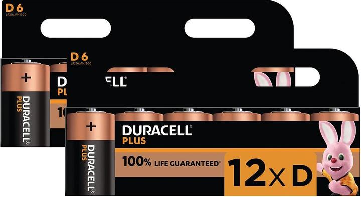 Produktbild Duracell Plus D Size 12 Pack (12 Stk., D)