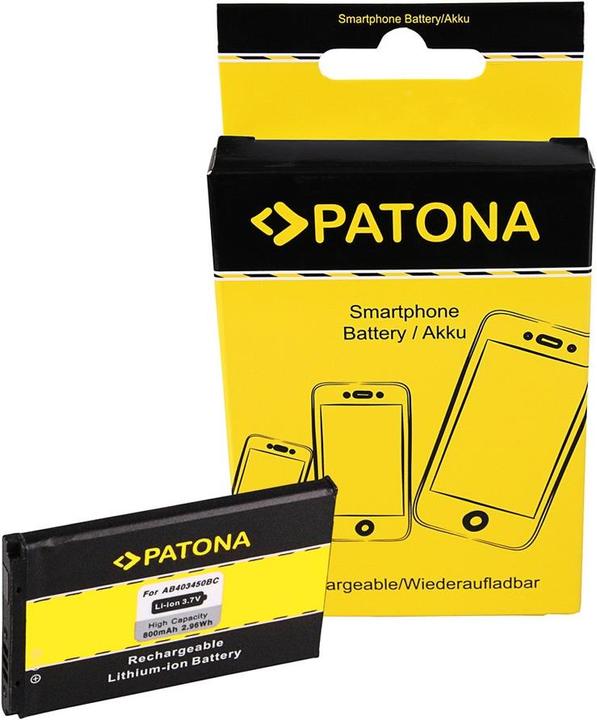 Patona Battery (Rechargeable battery, Samsung E2510, Samsung E2550, Samsung M3510, Samsung M3510 Beat, Samsung S3500, Samsung S3500i, Samsung S5050 AllureS, Samsung S3550 Shark 3, Samsung S5510, SGH-D610, SGH-E590, SGH-E790, SGH-S720i)