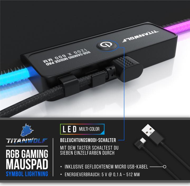 Actual product image Titanwolf Gaming Mauspad (3XL)