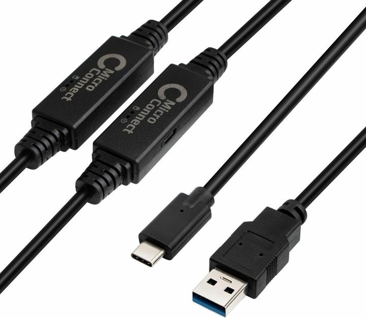 Actual product image MicroConnect USB C – USB A (10 m, USB 3.2 Gen 1, 7.50 W)