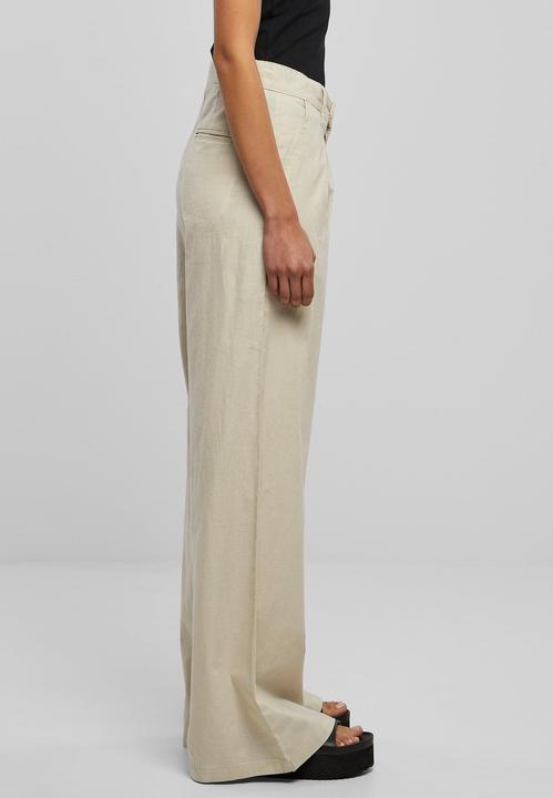 Image du produit Urban Classics Ladies High Linen Mixed Wide Leg Pants (28)