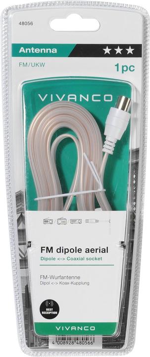 Produktbild Vivanco FM/UKW-Antenne (48056) (Antennenkabel)
