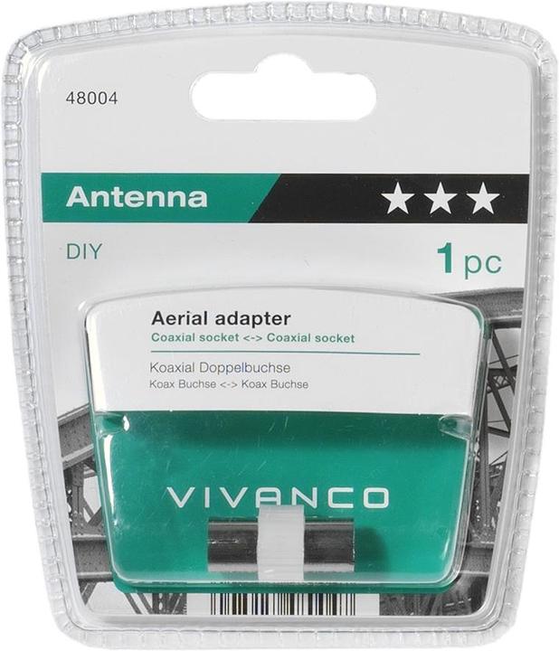 Actual product image Vivanco Antennas coax double socket