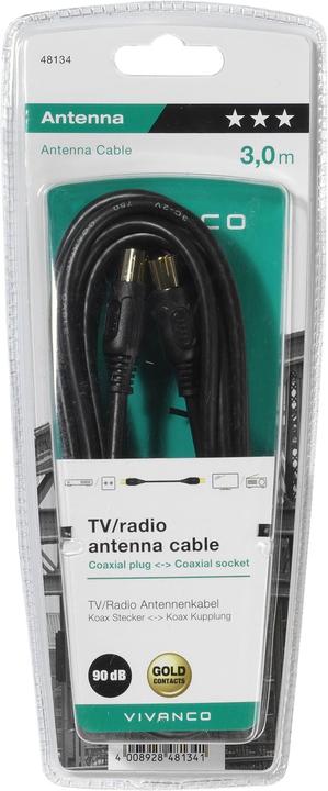 Produktbild Vivanco Koaxstecker Koaxkupplung (90 dB, Antennenkabel)
