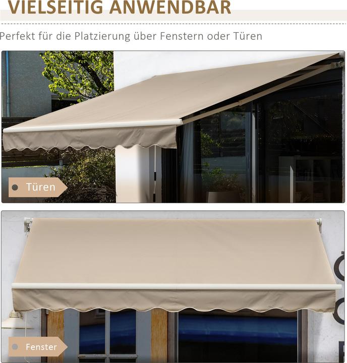 Produktbild Outsunny Gelenkmarkise mit Handkurbel (2.45 m)