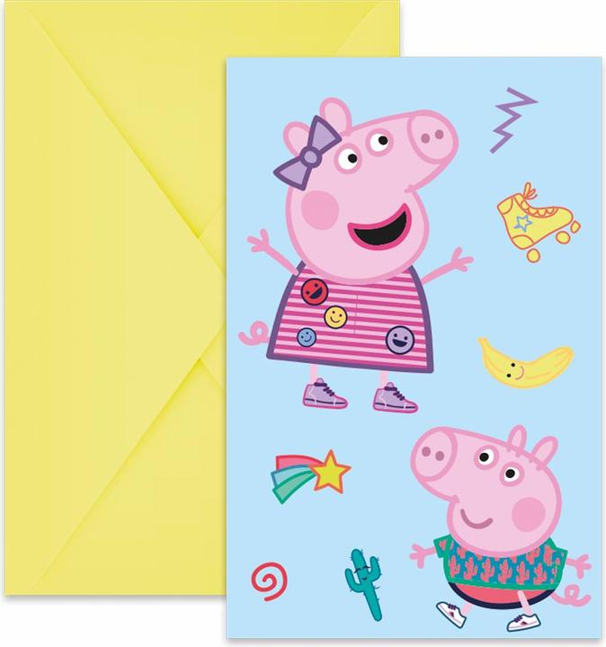 Image du produit Fiesta Cartes d'invitation Peppa Pig (6 pcs)