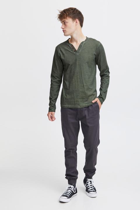Actual product image Solid Tinox Men's Longsleeve With V-Neck Made Of 100% Cotton (M)