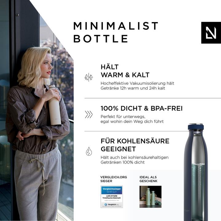 Image du produit Lars Nysøm Gourde en acier inoxydable Ren (0.75 l)