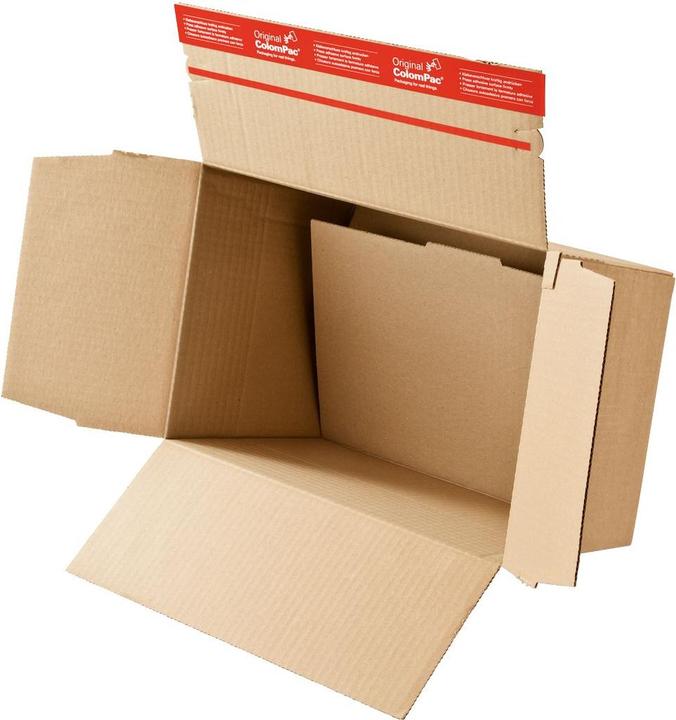 Produktbild Colompac Blitzbodenkarton, versch. Grössen bis A3, doppelter Boden, Selbstklebeverschluss, braun, 10 Stück (44.5 x 31.5 cm, 10 x)