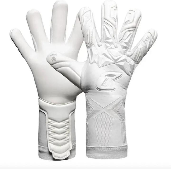 Actual product image Catch & Keep Fussballhandschuhe Pulse X All White Gr. 8 Torwart Goalie Handschuhe (8)