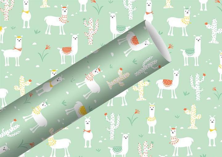 Braun + Company Lama Mint (Geschenkpapier, 1 x)
