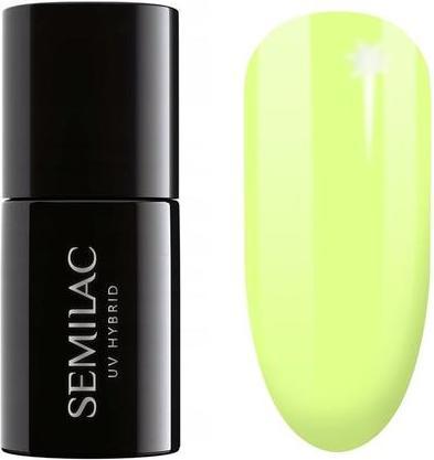 Actual product image Semilac UV Hybrid Nail Polish 604 Luminous Lemon 7ml (Luminous Lemon, UV gel varnish)
