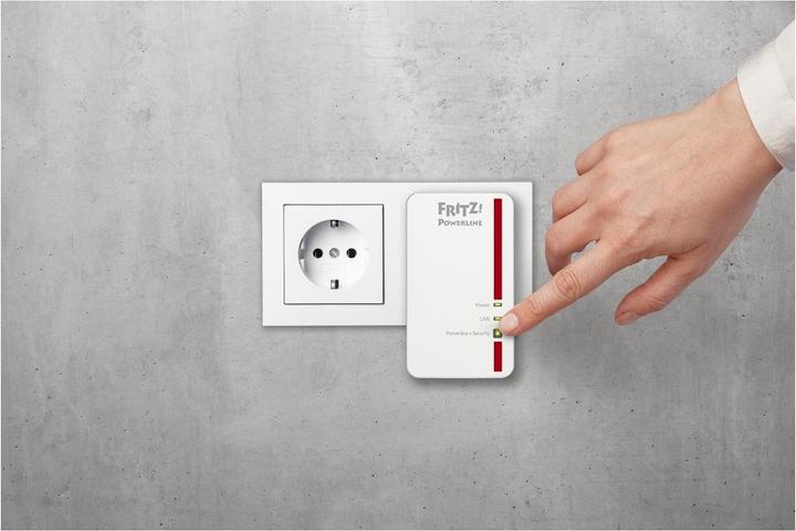 Actual product image AVM FRITZ!Powerline 1000E Set - contains 2x FRITZ!Powerline 1000E Adapter (1200 Mbit/s)