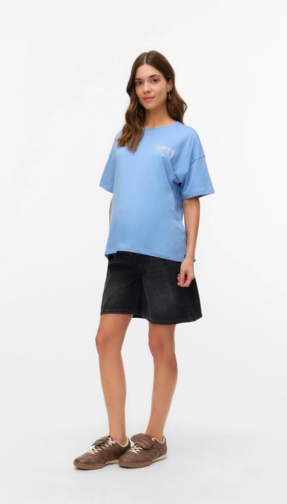 Immagine prodotto Mamalicious Normal geschnitten Mid Rise 5-Pocket-Shorts Jeans-Shorts (L)
