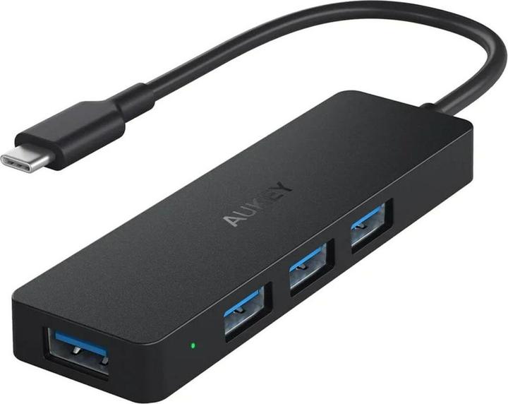 Image du produit Aukey CB-C64 Concentrateur d'interface Noir Gris (USB-C, 4 Ports)