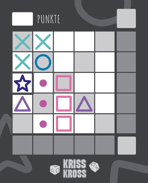 Actual product image Dice game: Kriss Kross - Who will get the highest score? (German)