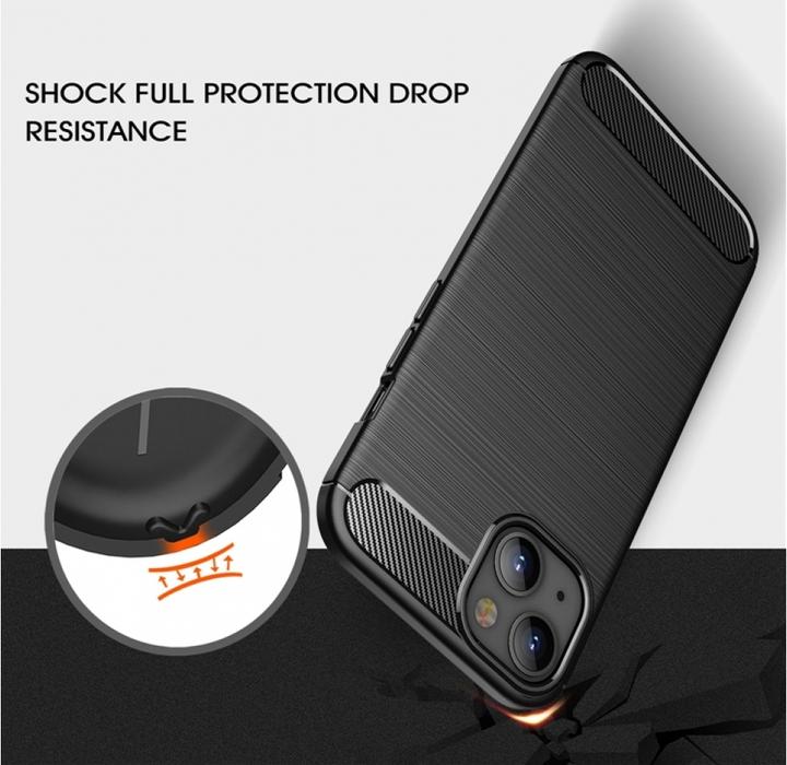 Immagine prodotto Screenguard Custodia in TPU morbido spazzolato al carbonio (Apple iPhone 13)