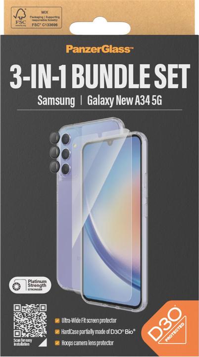 Image du produit PanzerGlass Bundle Ultra Wide FIt Glass + Case + Lens (1 pièce(s), Samsung Galaxy A35)