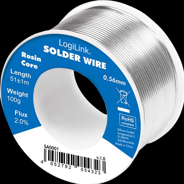 Actual product image LogiLink Solder wire Ø 0.56 mm, 2% copper content, 100g roll