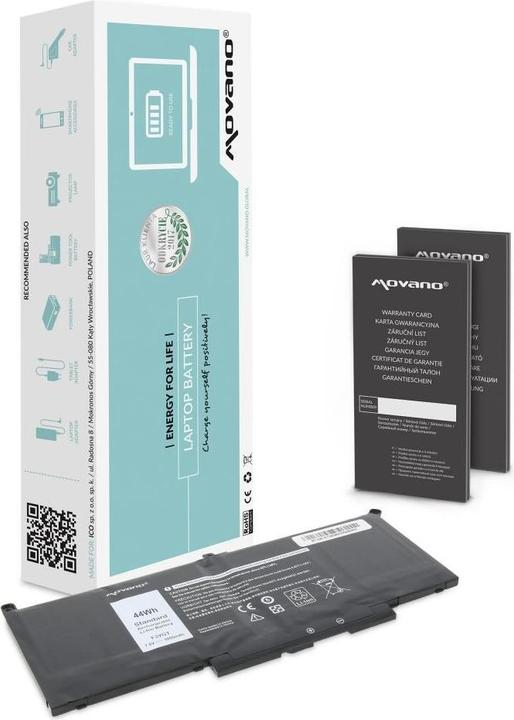 Movano battery for Dell Latitude 7390 7490 (7.4V-7.6V) (5800 mAh) (4 Cells, 5800 mAh)