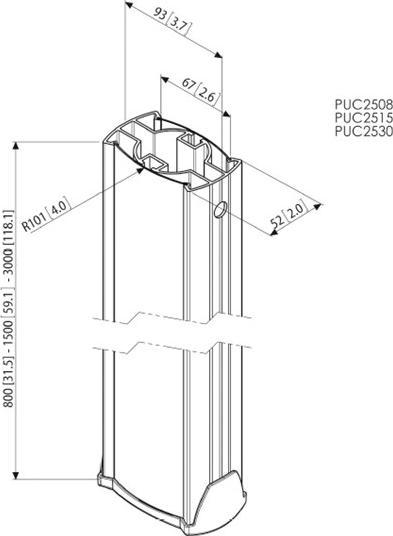 Produktbild Vogels Professional PUC 2508 - Montagekomponente (Stange)