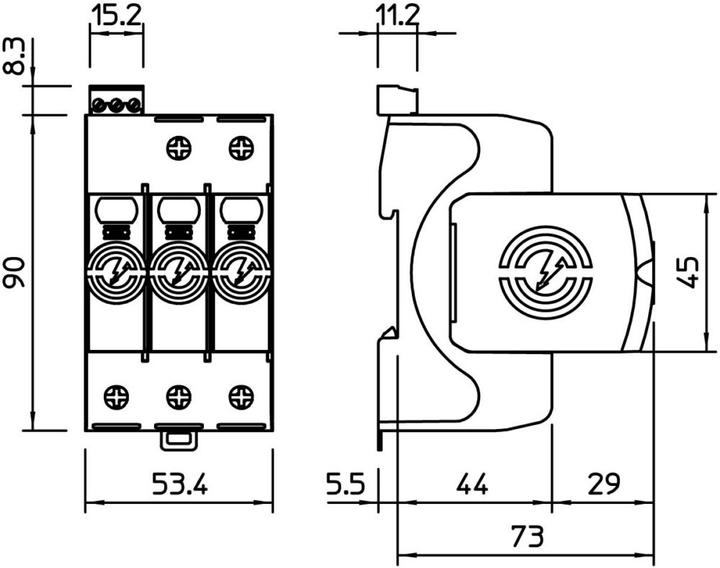 Actual product image OBO Bettermann OBO SurgeController V20 three-pole FS 280V