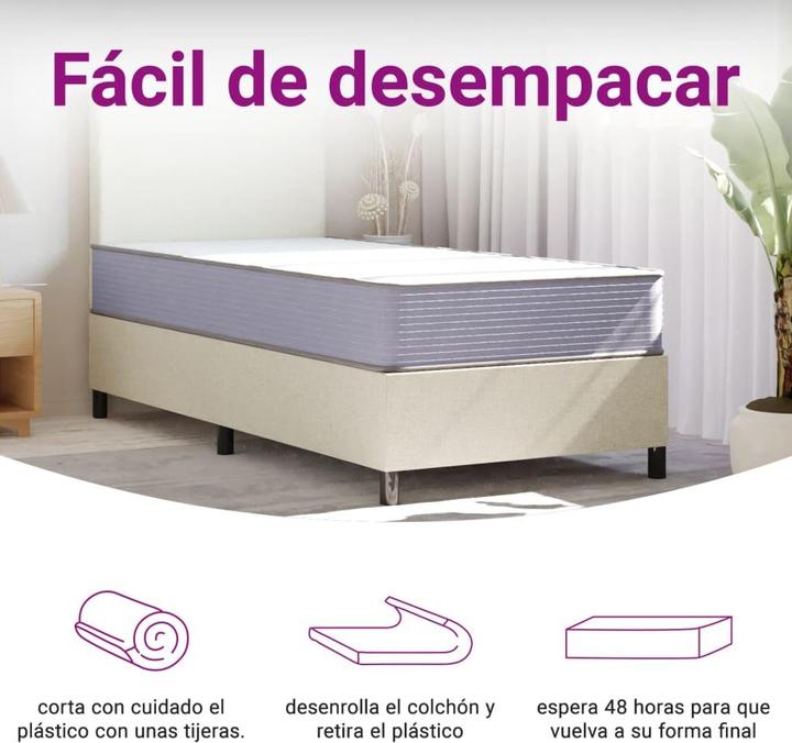 Actual product image VidaXL Isaiah (90 x 190 cm, Foam core)